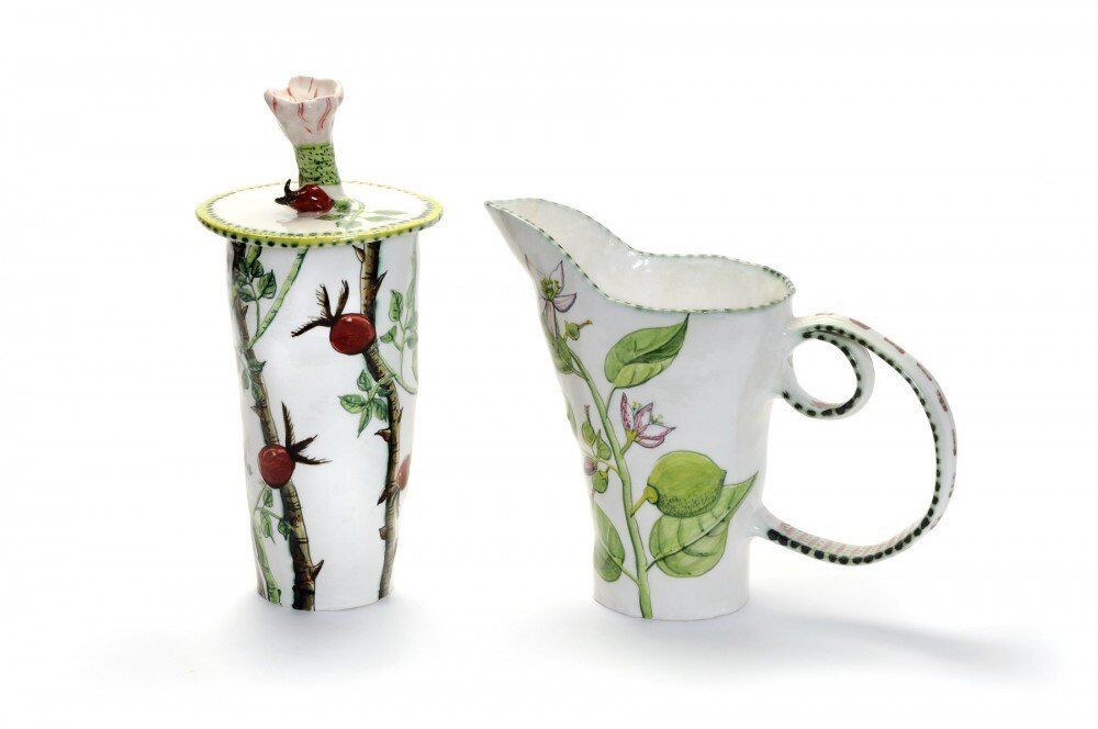 Lemon Pitcher and Rosehip Container