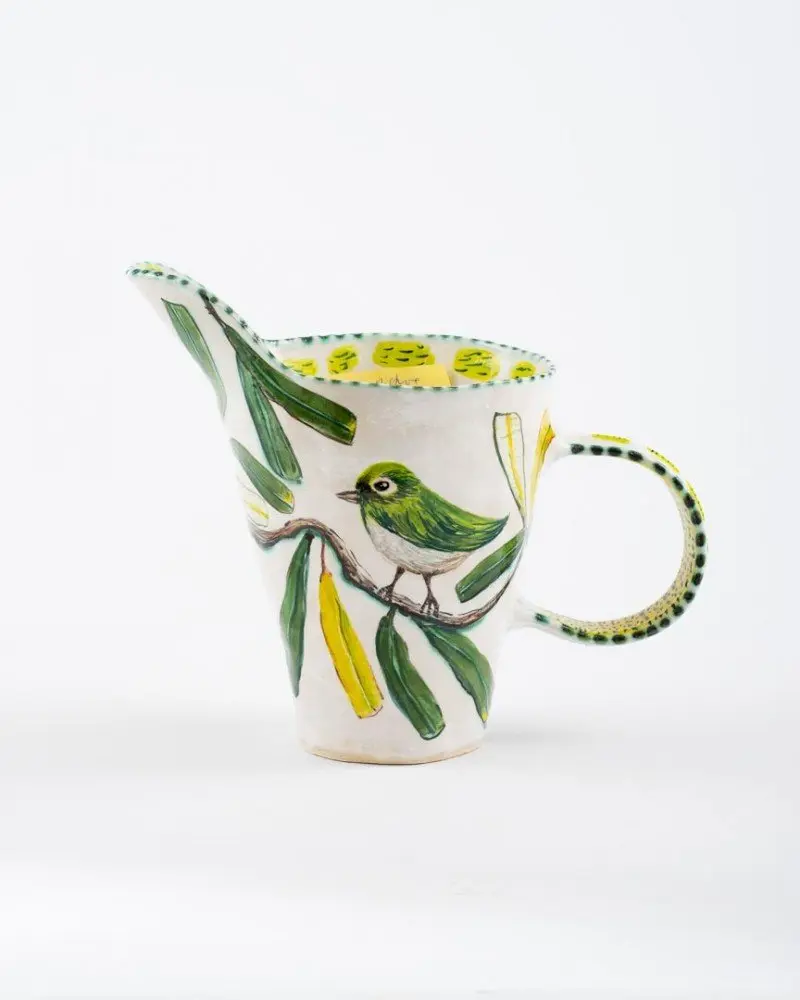 Pitcher with Silver-eye and Banksia Integrifolia