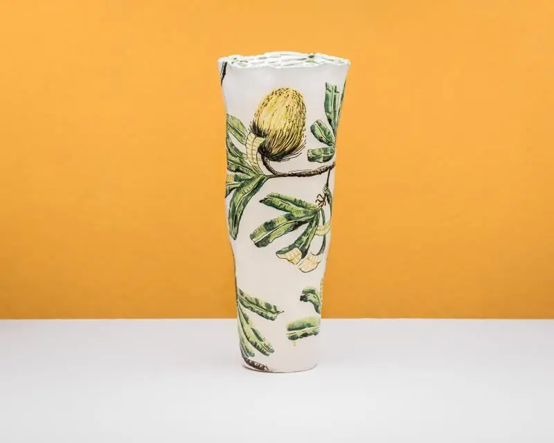 Banksia Serata vessel with honey eater