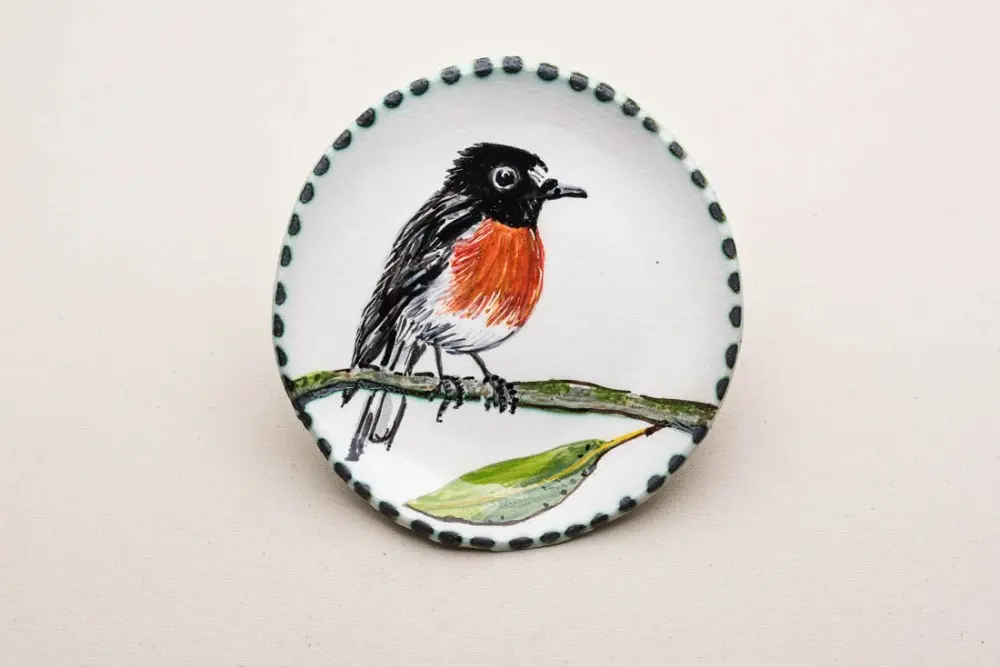 Plate with Red Robin