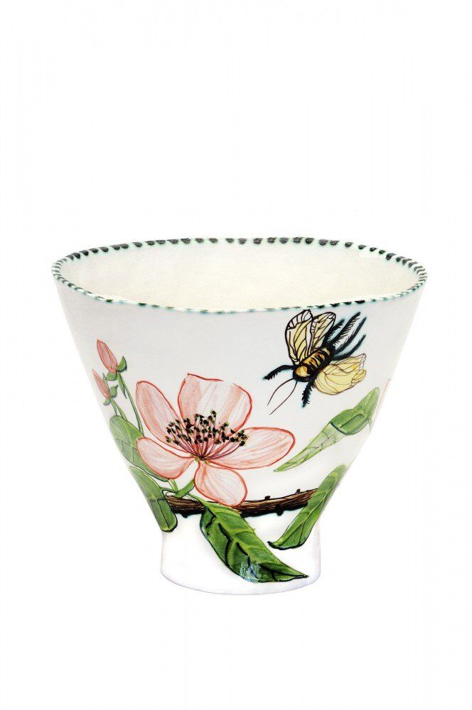 Quince Blossom and Bee bowl