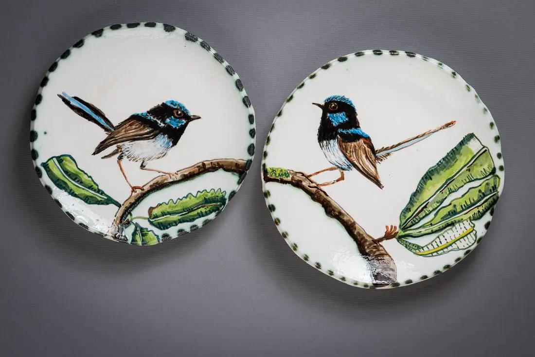 04042025_Blue Fairy Wren Twin Plates