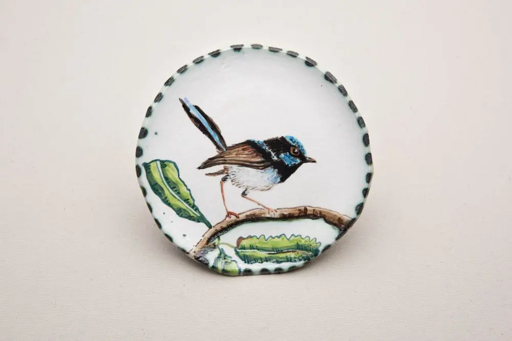 Plate with Blue Wren 4