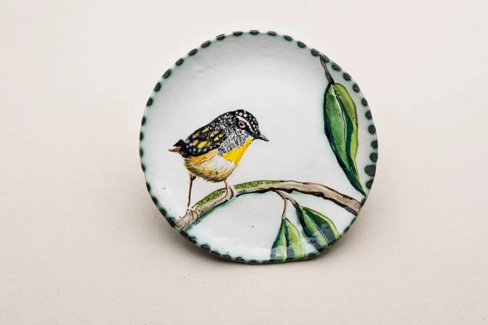 Plate with Pardalote 2