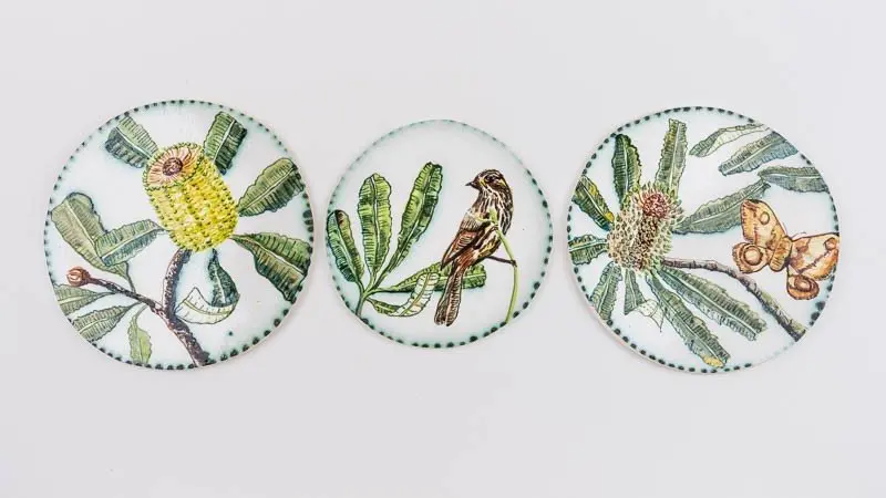 Three wall discs