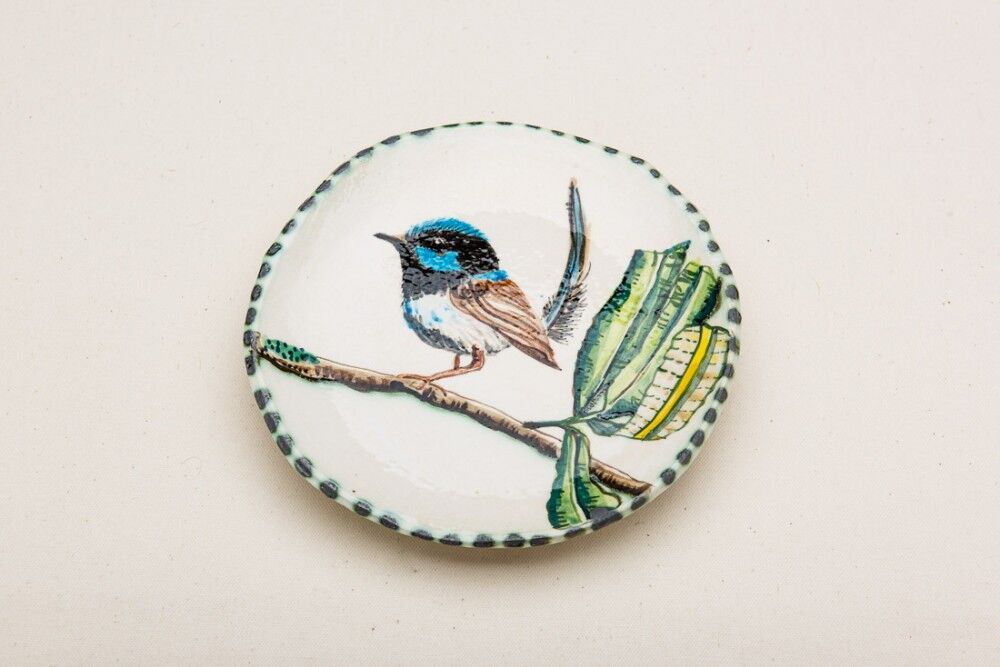 Plate with Blue Wren 1