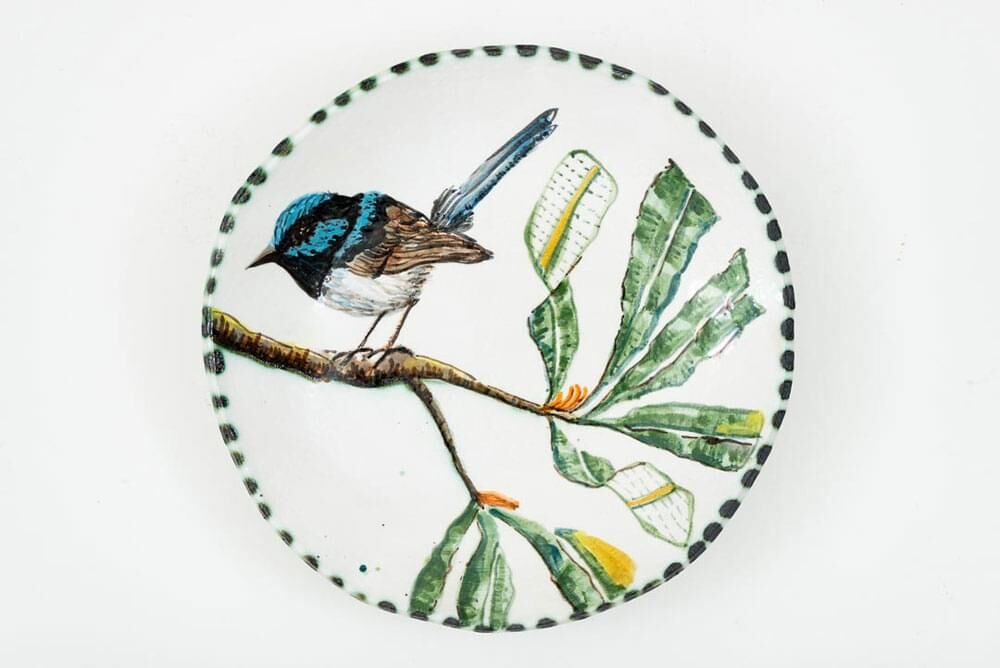 Blue Wren Plate