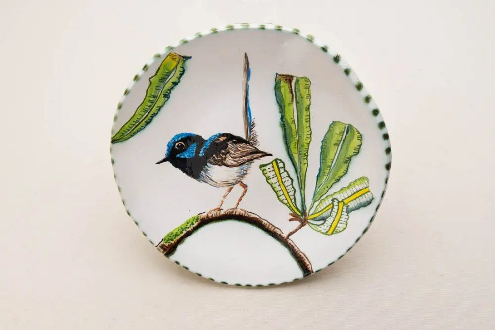 Plate with Blue Wren 5
