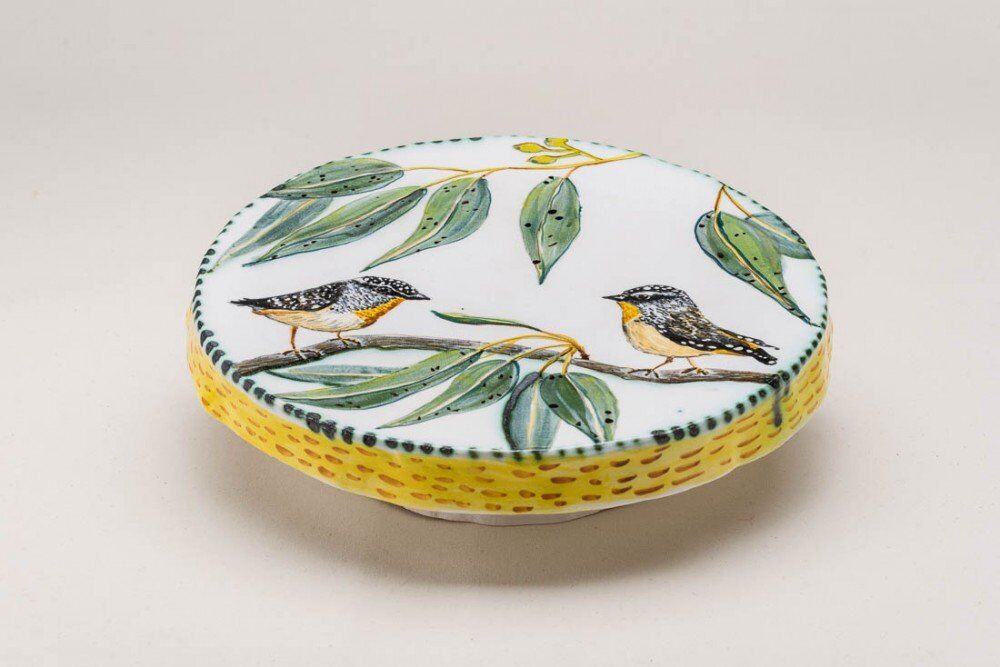 Cake Stand with Pardalotes