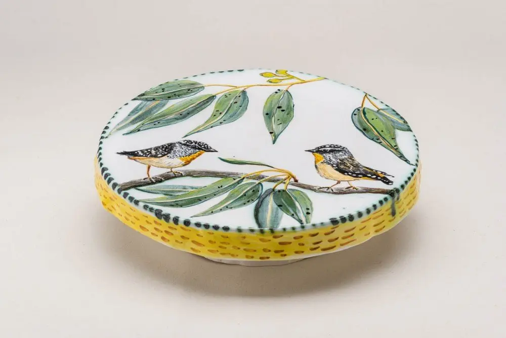 Cake Stand with Pardalotes